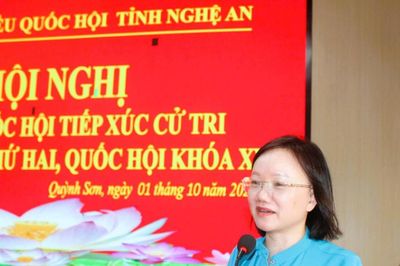 Đoàn đại biểu Quốc hội tỉnh Nghệ An tiếp xúc cử tri xã Quỳnh Sơn