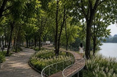 Sắp xuất hiện cầu cạn cảnh quan bên Hồ Gươm