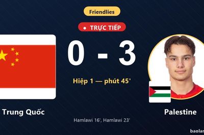 TRỰC TIẾPTrực tiếp Trung Quốc vs Palestine: Palestine nới rộng cách biệt 0-3