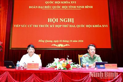 Đoàn đại biểu Quốc hội tỉnh tiếp xúc cử tri trước Kỳ họp thứ Hai, Quốc hội khóa XVI tại phường Hồng Quang và xã Nam Trực