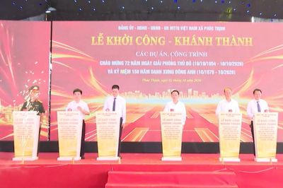 Xã Phúc Thịnh khởi công, khánh thành 6 công trình trọng điểm