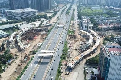 Cận cảnh đại công trường nút giao 2.400 tỷ đồng kết nối Vành đai 3.5 với Đại lộ Thăng Long