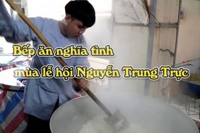 Bếp ăn nghĩa tình mùa lễ hội Nguyễn Trung Trực