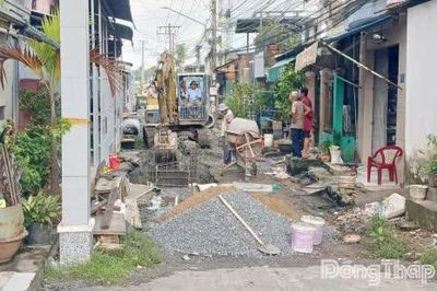 Đầu tư nâng cấp đường huyện 92 xóa 'rốn ngập' tại phường Trung An