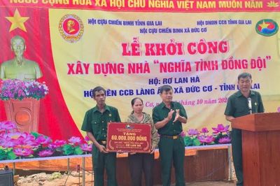 Khởi công xây dựng nhà “Nghĩa tình đồng đội” cho cựu chiến binh khó khăn