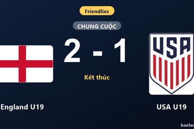 Thống kê trận đấu England U19 2-1 USA U19: England U19 giành chiến thắng chung cuộc