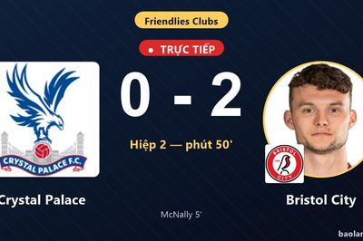 TRỰC TIẾPTrực tiếp Crystal Palace vs Bristol City: Bristol City nhân đôi cách biệt