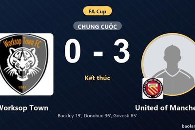 Đè bẹp Worksop Town 0-3, United of Manchester phô diễn sức mạnh ở FA Cup
