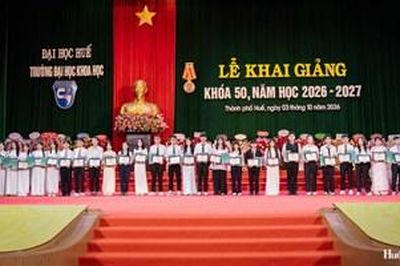 1.927 tân sinh viên Trường Đại học Khoa học bước vào năm học mới