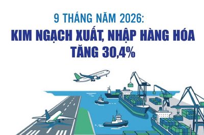 Infographics: Tổng kim ngạch xuất, nhập khẩu hàng hóa cả nước đạt 888,02 tỷ USD