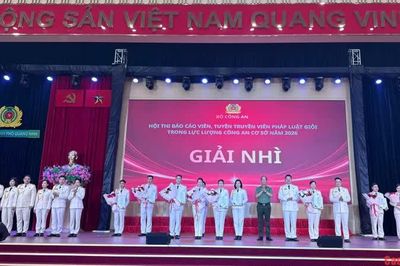 Công an tỉnh đạt giải nhì Hội thi Báo cáo viên, tuyên truyền viên pháp luật giỏi