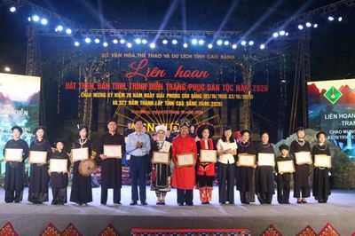Phường Tân Giang và xã Nguyên Bình đạt giải A toàn đoàn Liên hoan hát Then, đàn tính và trình diễn trang phục dân tộc