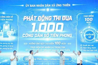 Xã Ứng Thiên đẩy mạnh chuyển đổi số, nâng cao hiệu quả quản lý