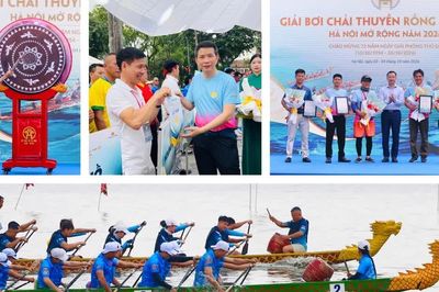 Tưng bừng Giải bơi chải thuyền rồng Hà Nội mở rộng 2026