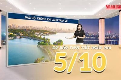 [Video] Dự báo thời tiết đêm nay và ngày mai 5/10/2026: Bắc Bộ đón không khí lạnh, Trung Bộ mưa lớn
