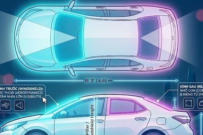 Vì sao kính chắn gió phía trước ô tô thường lớn và thoải hơn kính sau?