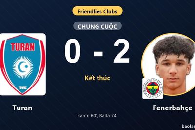 Hạ gục Turan 2-0, Fenerbahçe khẳng định sức mạnh nhờ hiệp hai khởi sắc