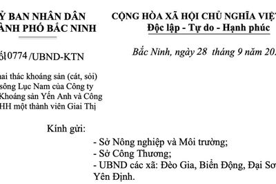 Bắc Ninh: Tạm dừng khai thác cát, sỏi lòng sông Lục Nam để đánh giá lại trữ lượng