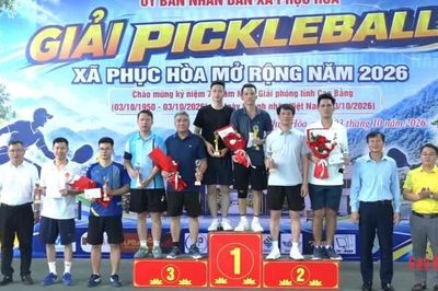 Xã Phục Hòa tổ chức Giải Pickleball mở rộng