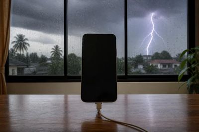 Có nên sạc điện thoại, laptop khi trời đang sấm chớp?