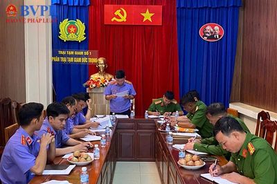 Trực tiếp kiểm sát chuyên đề tại Phân trại tạm giam Đức Trọng