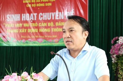 Phó Chủ tịch Thường trực HĐND tỉnh dự sinh hoạt chuyên đề tại Chi bộ Đông Sơn, Đảng bộ xã Phúc Lộc