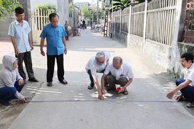 Đồng thuận hiến đất làm đường ở Nhân Hữu
