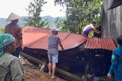 Mưa lớn, dông lốc gây thiệt hại tại nhiều địa phương trong tỉnh