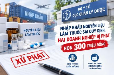 Nhập nguyên liệu làm thuốc sai quy định, hai doanh nghiệp bị phạt hơn 300 triệu