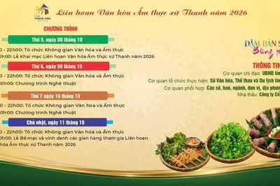 Liên hoan Văn hóa ẩm thực xứ Thanh diễn ra từ ngày 8 đến 11/10 tại Công viên Hội An