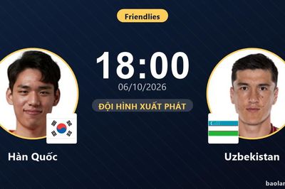TRỰC TIẾPTrực tiếp Hàn Quốc vs Uzbekistan: Đội hình xuất phát