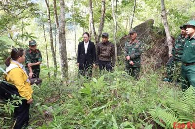 Khảo sát, xác minh thông tin 2 phần mộ liệt sĩ tại xã Trà Lĩnh và Lũng Nặm