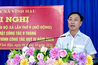Xã Vĩnh Hậu quyết tâm thực hiện đạt nhiệm vụ năm 2026