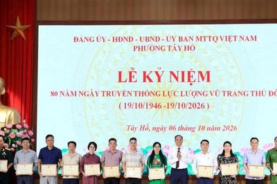 Phường Tây Hồ phát huy truyền thống 80 năm của Lực lượng vũ trang Thủ đô