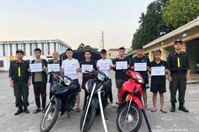 8 đối tượng mang hung khí, truy đuổi nhau trên địa bàn phường Quảng Phú