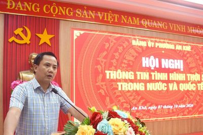 Đảng ủy phường An Khê thông tin thời sự trong nước và quốc tế đến đảng viên