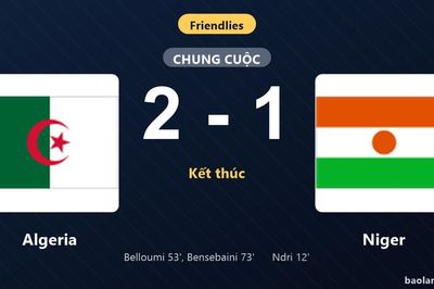 Thống kê trận đấu Algeria 2-1 Niger: Algeria ngược dòng ngoạn mục