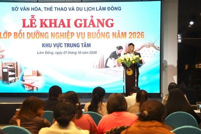 100 học viên Lâm Đồng được bồi dưỡng nghiệp vụ buồng