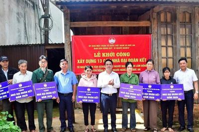 Đức An khởi công xây dựng 13 căn nhà Đại đoàn kết cho hộ nghèo