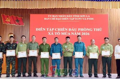 Diễn tập chiến đấu phòng thủ xã Tô Múa năm 2026 đạt loại xuất sắc