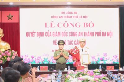 Công an Hà Nội tổ chức lễ công bố quyết định về công tác cán bộ