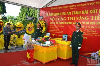 Hà Tĩnh tổ chức lễ truy điệu và an táng hai anh em ruột là Liệt sĩ