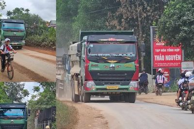 Xe tải chở đất chạy rầm rập, học sinh đến trường trong sự bất an