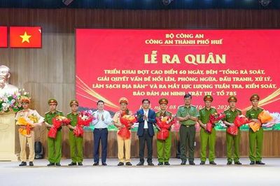 Công an TP Huế mở cao điểm 60 ngày, đêm 'làm sạch' địa bàn