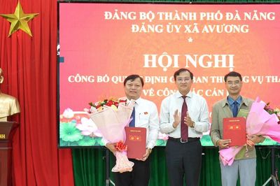Công bố quyết định của Ban Thường vụ Thành ủy Đà Nẵng về công tác cán bộ tại xã Avương