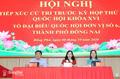 Tổ đại biểu Quốc hội đơn vị số 6, thành phố Đồng Nai tiếp xúc cử tri phường Đồng Phú