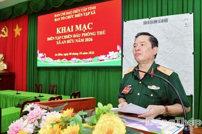 Xã An Hữu diễn tập chiến đấu phòng thủ năm 2026