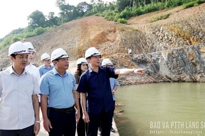 Lãnh đạo UBND tỉnh kiểm tra tình hình thực hiện dự án Thủy điện Tràng Định 2
