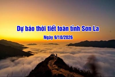 Dự báo thời tiết toàn tỉnh Sơn La ngày 09/10/2026