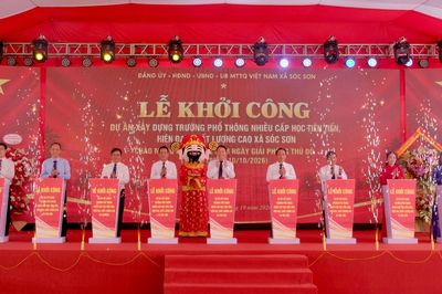 Xã Sóc Sơn khởi công xây dựng trường phổ thông nhiều cấp học